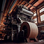 干燥纸浆打包成捆