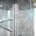 粉末混合机中的旋转清洗喷嘴