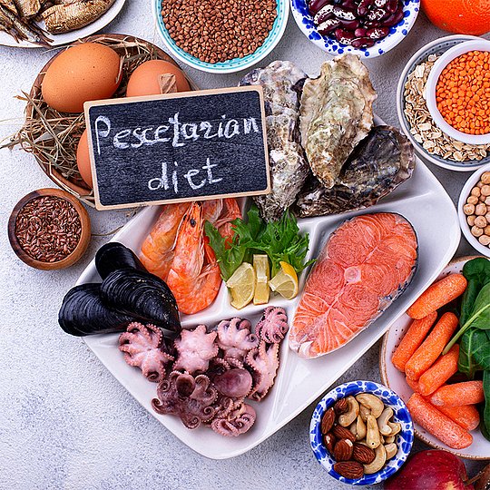 源于动植物的海鲜。