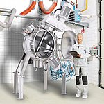 amixon® 技术中心400升有效容积的空心球混合机