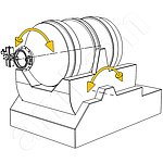 混合料在水平旋转的混合室中被翻转。