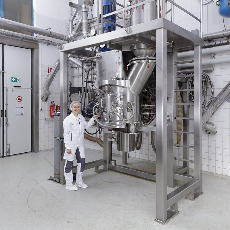 amixon® 200升有效容积的混合干燥反应器。